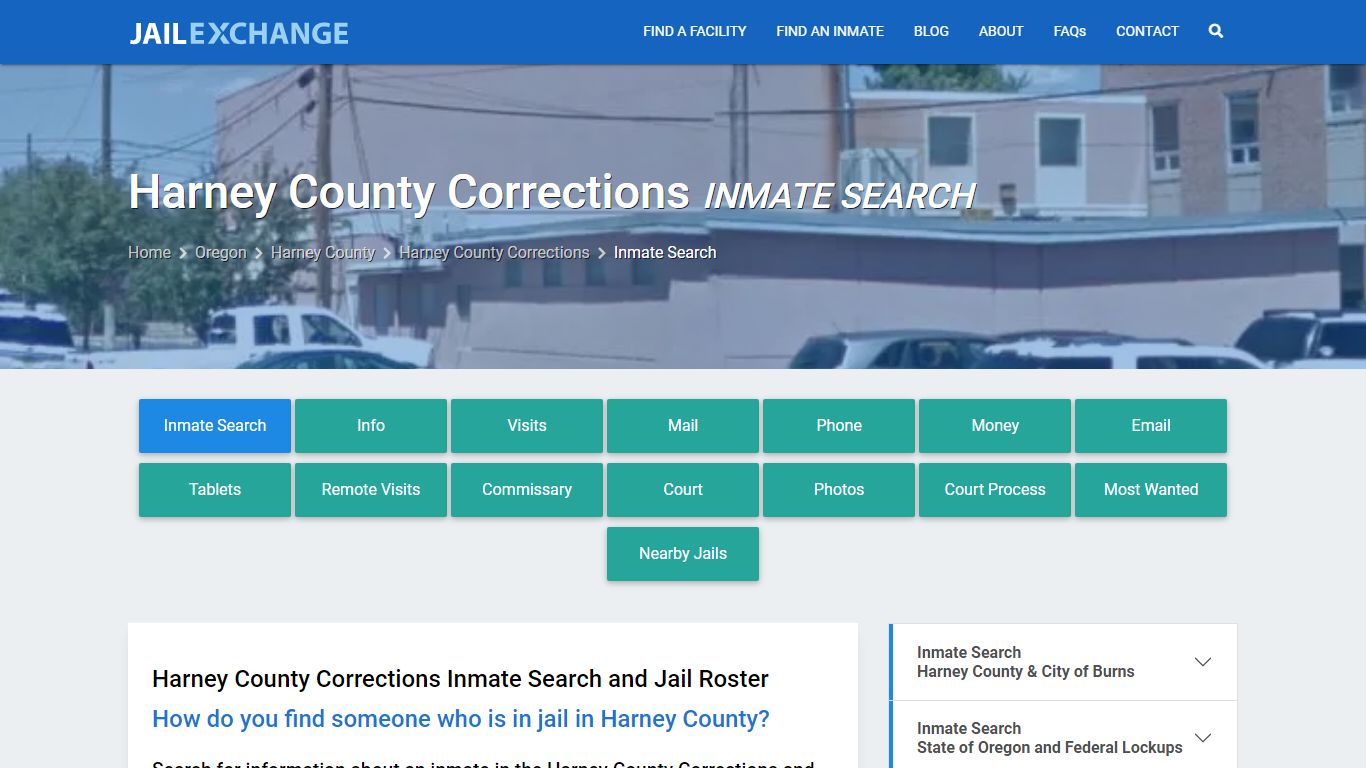 Inmate Search: Roster & Mugshots - Harney County Corrections, OR