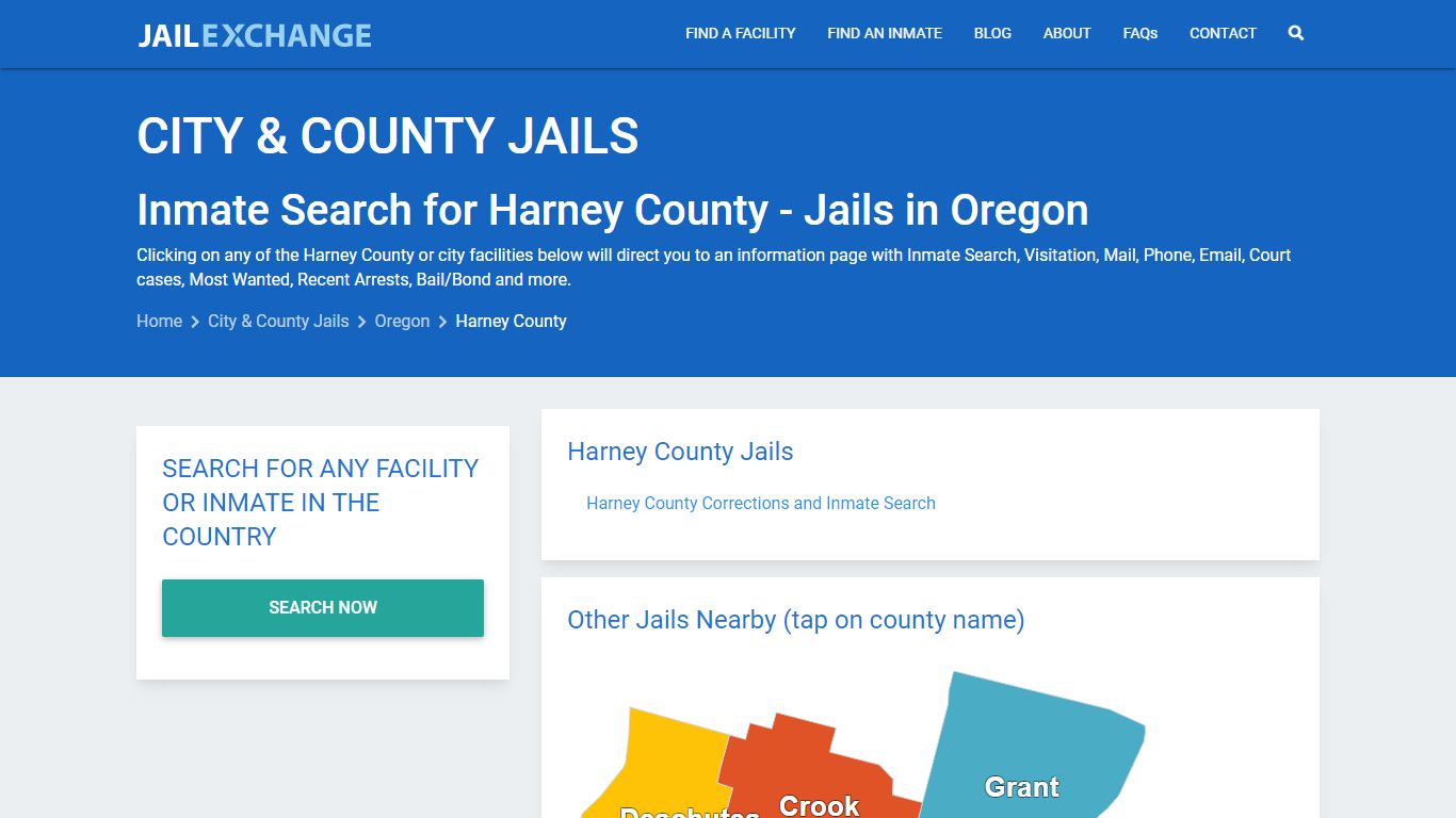Inmate Search for Harney County | Jails in Oregon - Jail Exchange